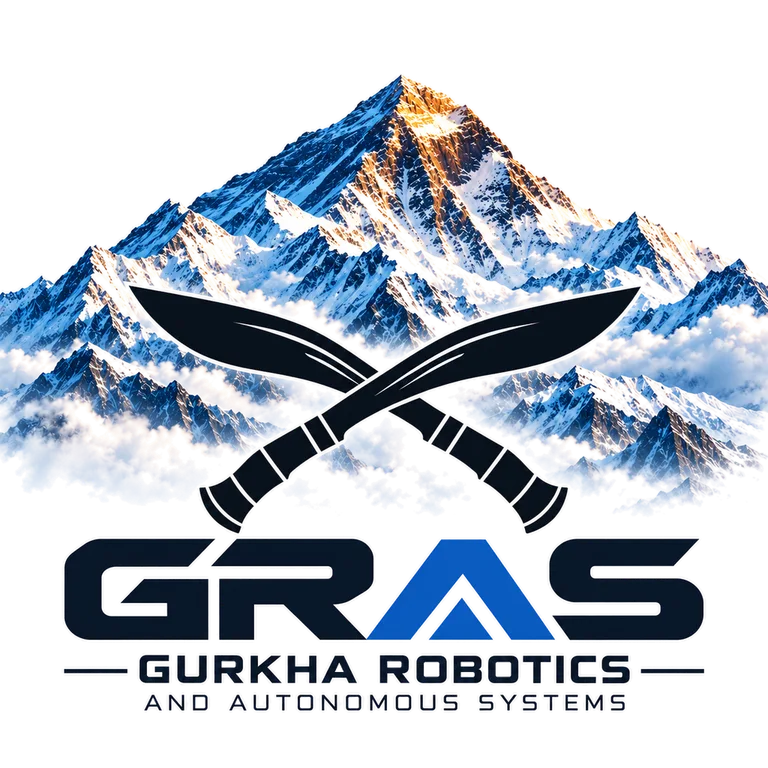GRAS logo with Himalayan peaks and crossed kukri